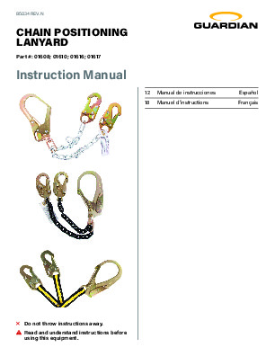 Chain Positioning Lanyard – 01617 (USA) | Guardian Fall Protection